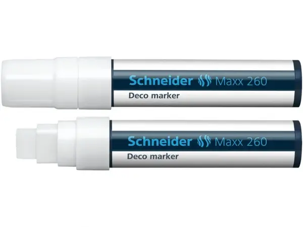 Marker cu creta lichida,varf tesit,model Schneider Maxx 260,8 culori