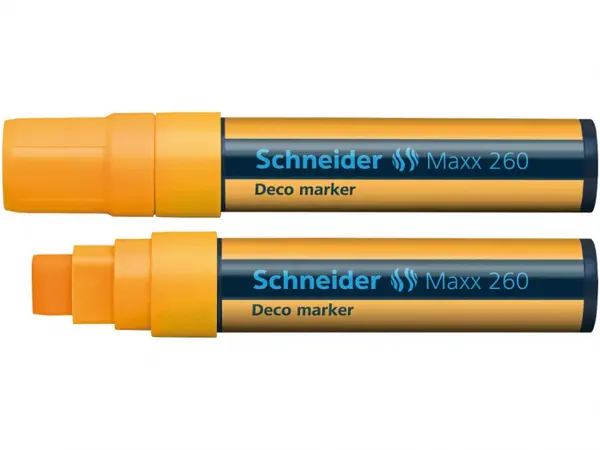 Marker cu creta lichida,varf tesit,model Schneider Maxx 260,8 culori