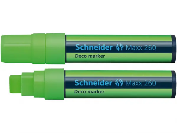 Marker cu creta lichida,varf tesit,model Schneider Maxx 260,8 culori