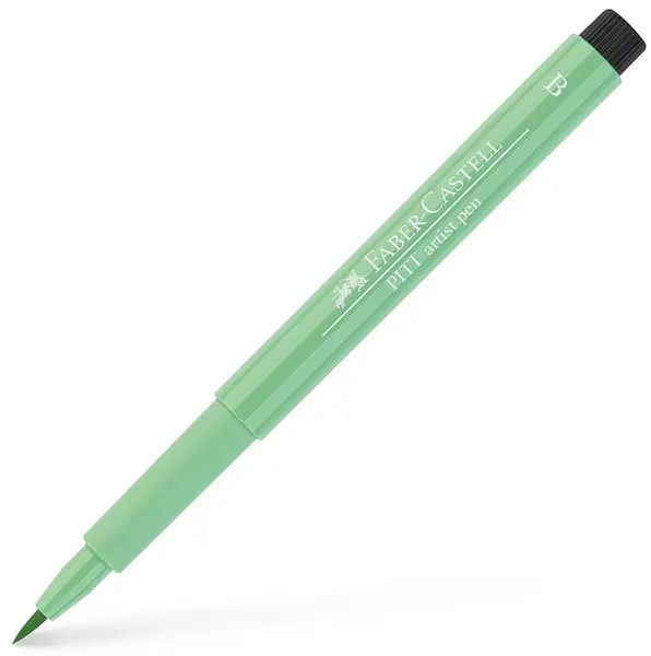 Marker cu pensula Faber-Castell Pitt Artist - Verde ftalic deschis (162)
