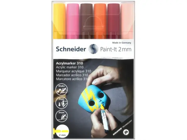Marker cu vopsea acrilica, varf rotund,culori intense, Paint-It 310 2 mm