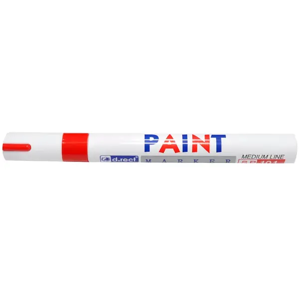 Marker cu vopsea D.Rect diverse culori 2-4.5 mm varf mediu Marker cu vopsea D.Rect diverse culori 2-4.5 mm varf mediu Rosu