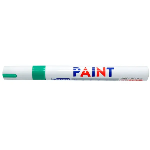 Marker cu vopsea D.Rect diverse culori 2-4.5 mm varf mediu Marker cu vopsea D.Rect diverse culori 2-4.5 mm varf mediu Verde