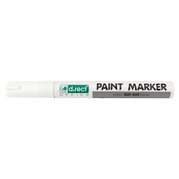 Marker cu vopsea D.Rect diverse culori 2-4.5 mm varf mediu Marker cu vopsea D.Rect diverse culori 2-4.5 mm varf mediu alb