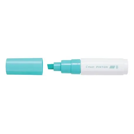 Marker cu vopsea pe baza de apa,varf tesit 8mm, Pilot Pintor Pastel,verde