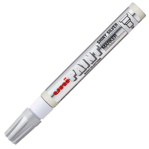 Marker cu vopsea pe baza de ulei,varf rotund,2.2-2.8 mm-argintiu lucios