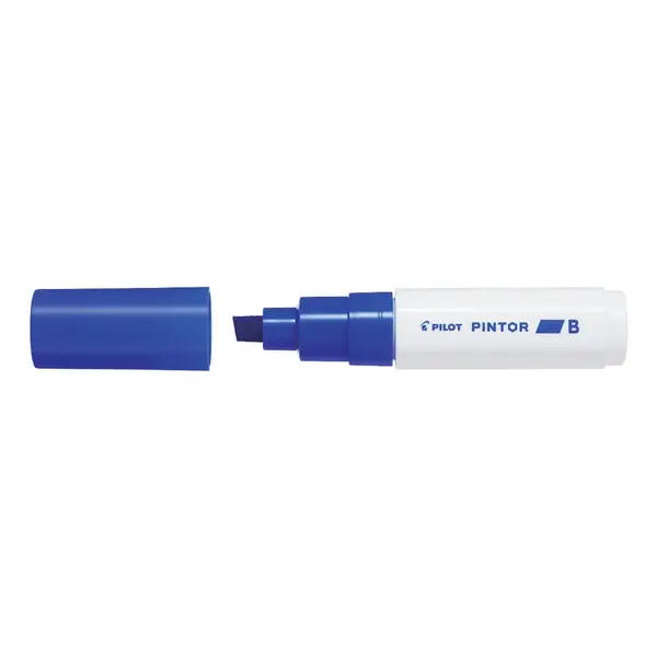 Marker cu vopsea Pilot Pintor B diverse culori 8 mm varf tesit Marker cu vopsea Pilot Pintor B diverse culori 8 mm varf tesit albastru