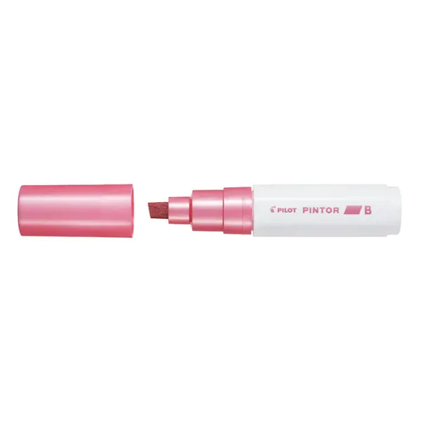 Marker cu vopsea Pilot Pintor Metalic B culori metalizate 8 mm varf tesit Marker cu vopsea Pilot Pintor Metalic B culori metalizate 8 mm varf tesit roz