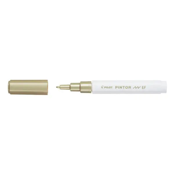 Marker cu vopsea Pilot Pintor Metalic EF culori metalizate 0.7 mm varf rotund Marker cu vopsea Pilot Pintor Metalic EF culori metalizate 0.7 mm varf rotund auriu