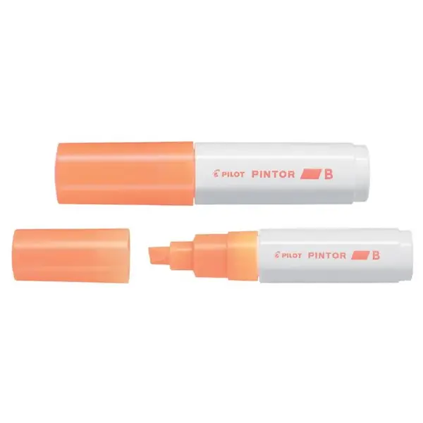 Marker cu vopsea Pilot Pintor Neon diverse culori 8 mm varf tesit Marker cu vopsea Pilot Pintor Neon diverse culori 8 mm varf tesit portocaliu