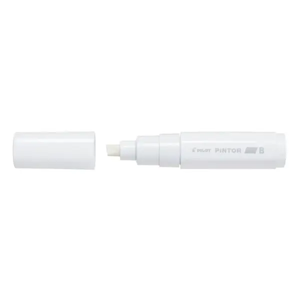 Marker cu vopsea Pilot Pintor Pastel culori pastelate 8 mm varf tesit Marker cu vopsea Pilot Pintor Metallic B culori metalizate 8 mm varf tesit alb