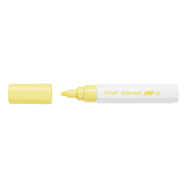 Marker cu vopsea Pilot Pintor Pastel M culori pastelate 1.4 mm varf rotund Marker cu vopsea Pilot Pintor Pastel M culori pastelate 1.4 mm varf rotund galben
