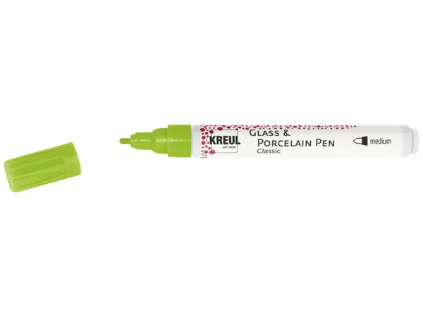 Marker Kreul Classic Medium pentru sticla si portelan, varf mediu 2-4 mm,16 culori