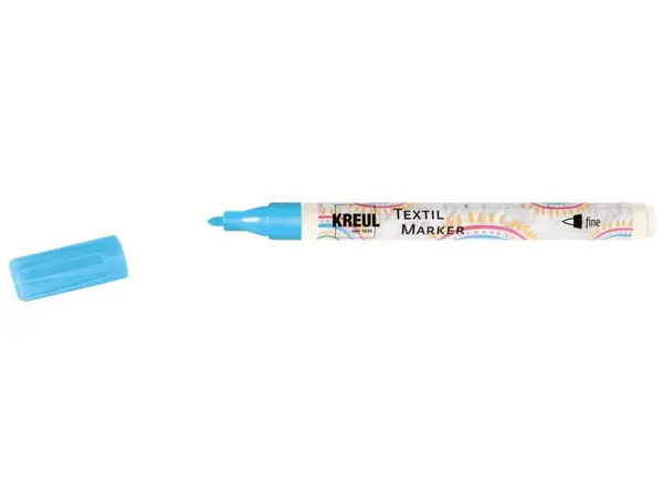 Marker Kreul pentru textile ,varf fin 1-2 mm, 11 culori