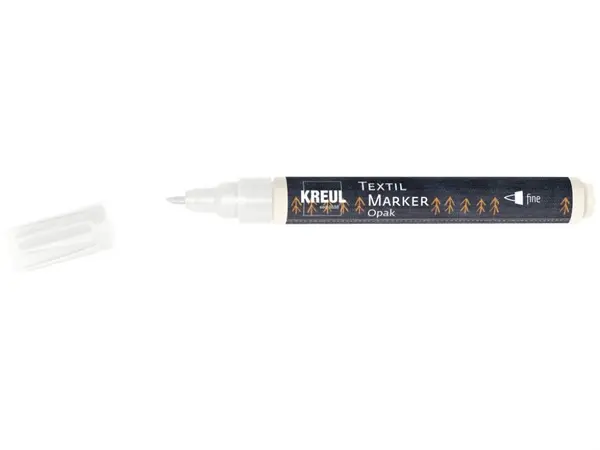 Marker Opak Kreul pentru textile, varf fin 1-2 mm, 2 culori