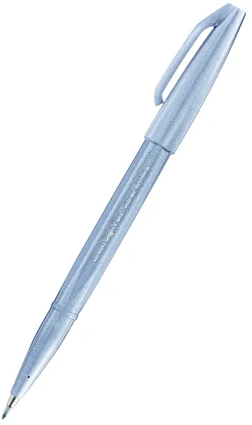 Marker pensula Pentel Sign Pen - SES15C, albastru deschis
