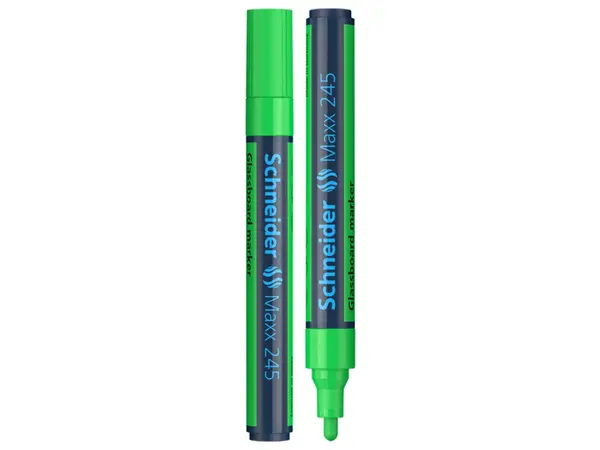 Marker pentru sticla Schneider Maxx 245, varf 2-3 mm,4 culori