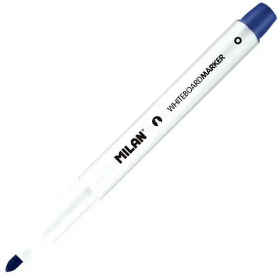 Marker pentru tabla alba Milan Fine - Rotund, albastru