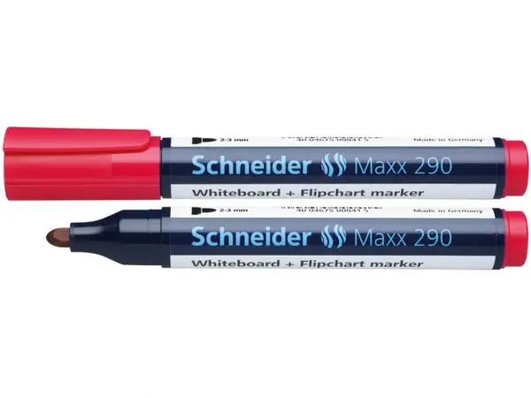 Marker pentru whiteboard cu varf rotund,model Schneider Maxx 290,8 culori