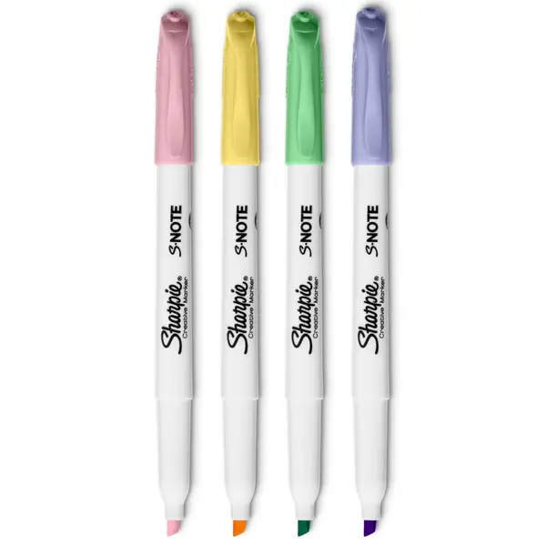 Marker permanent, 4culori/set, S-note Sharpie