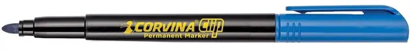 Marker permanent Corvina Clip - Albastru/roșu
