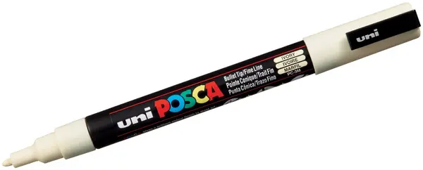 Marker permanent cu varf rotund Uni Posca - PC-3M, 1.5 mm, fildes
