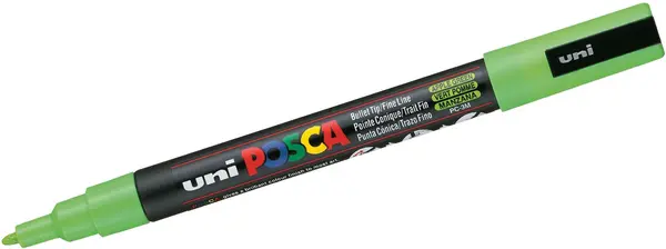 Marker permanent cu varf rotund Uni Posca - PC-3M, 1.5 mm, mar verde