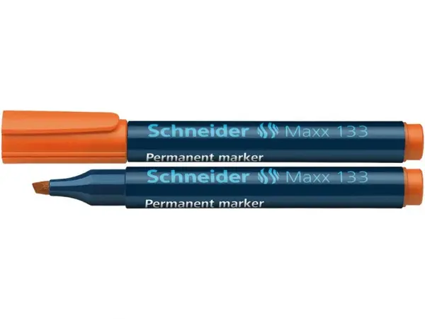 Marker permanent cu varf tesit,model Schneider Maxx 133,8 culori
