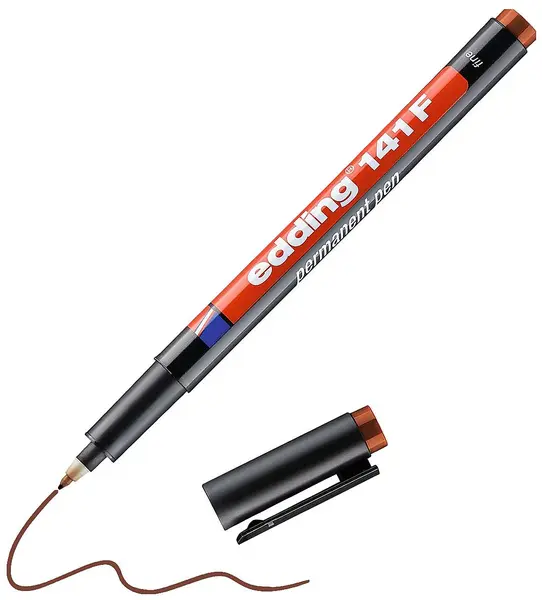 Marker permanent Edding 141 - maro, F