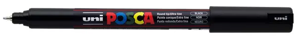 Marker permanent pe baza de apa Uniball Posca - Negru, 0.7 mm
