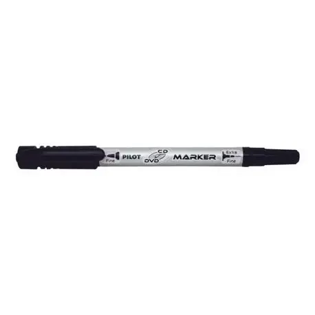 Marker permanent pentru CD DVD Pilot Twin 0.7mm negru