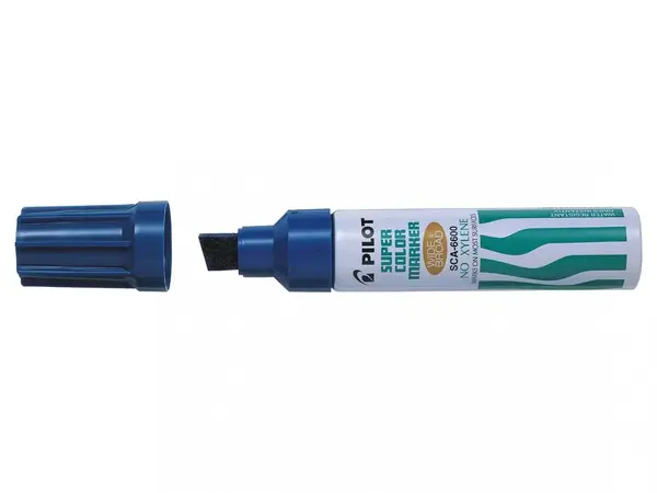 Marker permanent Pilot Jumbo diverse culori 12.5 mm cu capac Marker permanent Pilot Jumbo diverse culori 12.5 mm cu capac albastru
