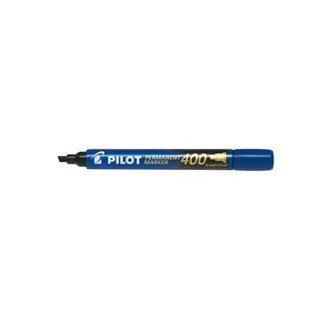 Marker permanent Pilot P400 negru albastru rosu verde 4mm Marker permanent Pilot P400 varf tesit 4 mm albastru