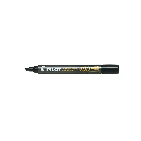 Marker permanent Pilot P400 negru albastru rosu verde 4mm Marker permanent Pilot P400 varf tesit 4 mm negru