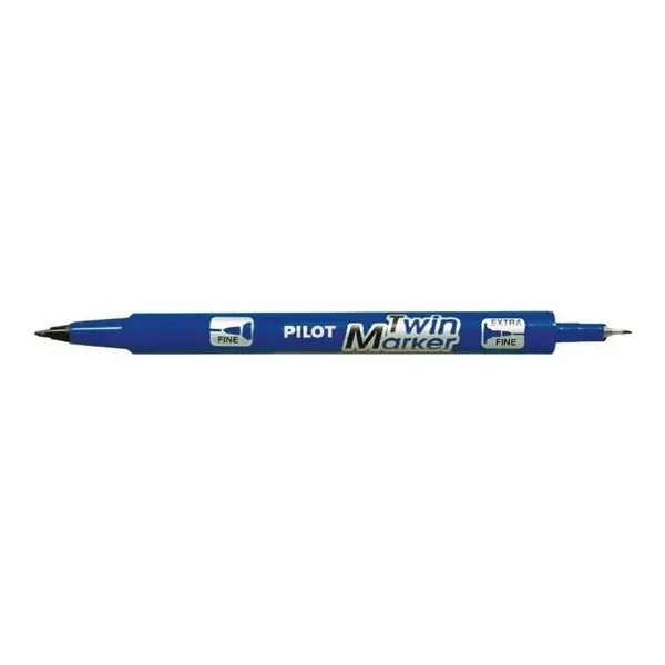 Marker permanent Pilot Twin Begreen diverse culori 0.4 mm varf rotund Marker permanent Pilot Twin Begreen diverse culori 0.4 mm varf rotund albastru