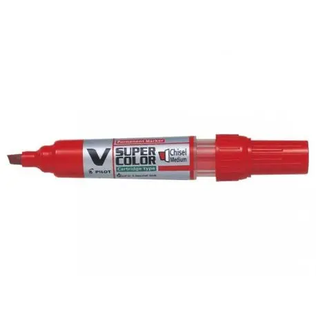 Marker permanent Pilot VSuper Color 2.2 mm varf tesit Marker permanent Pilot VSuper Color varf tesit 2.2 mm rosu