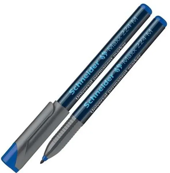 Marker permanent Schneider - OHP Maxx 224 M, 1,0 mm, albastru