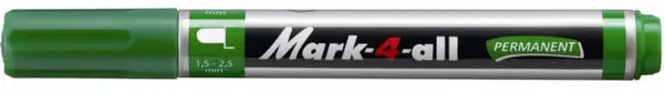 Marker permanent Stabilo Мark 4 all - vârf rotund, verde