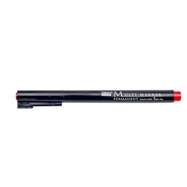 Marker permanent Uchida 2600S rosu varf rotund pentru CD/DVD 0.5 mm Marker permanent Uchida 2600S varf rotund pentru CD/DVD 0.5 mm rosu