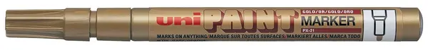 Marker permanent Uniball pe baza de ulei – Auriu