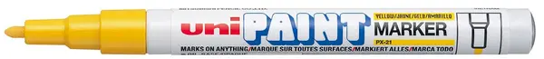 Marker permanent Uniball pe baza de ulei – Galben