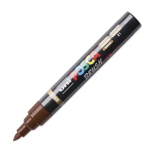 Marker Posca cu varf tip pensula PC-5BR 1-4mm,16 culori