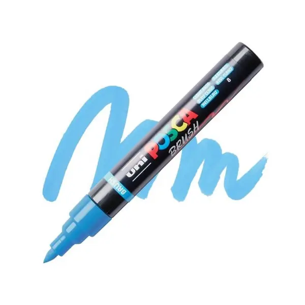 Marker Posca cu varf tip pensula PC-5BR 1-4mm,16 culori