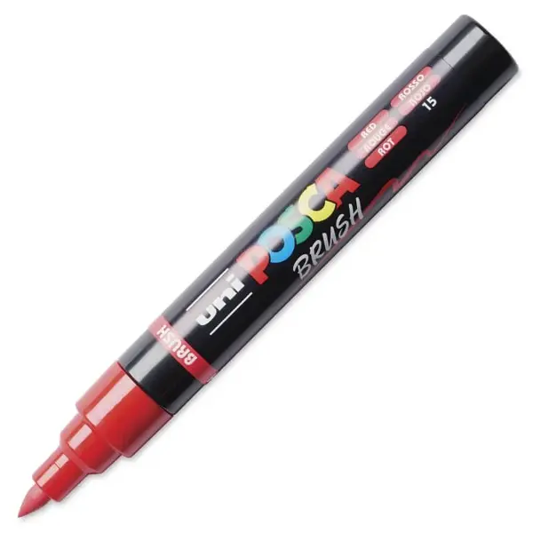 Marker Posca cu varf tip pensula PC-5BR 1-4mm,16 culori
