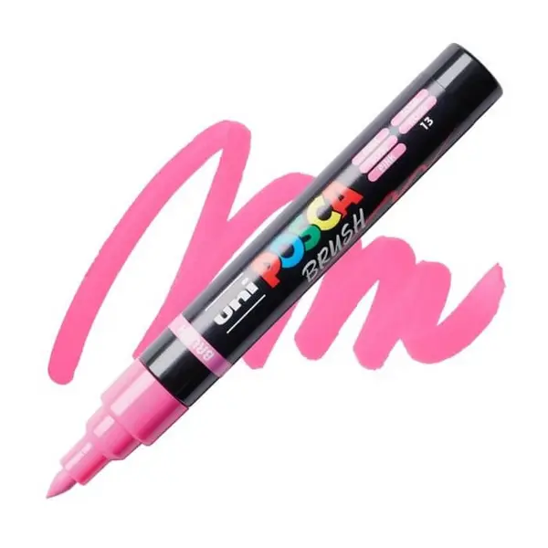 Marker Posca cu varf tip pensula PC-5BR 1-4mm,16 culori