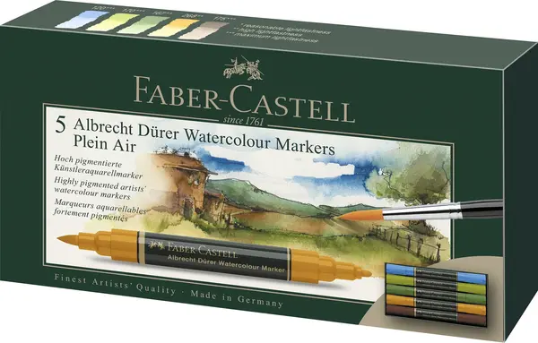 Marker solubil peisaj a.durer 5 buc/set Faber-Castell Marker solubil peisaj a.durer 5 buc/set Faber-Castell