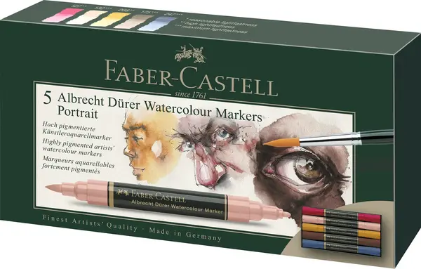 Marker solubil portret a.durer 5 buc/set Faber-Castell Marker solubil portret a.durer 5 buc/set Faber-Castell
