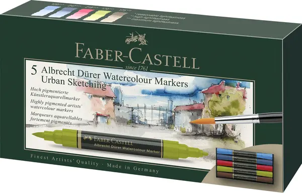 Marker solubil sketching a.durer 5 buc/set Faber-Castell Marker solubil sketching a.durer 5 buc/set Faber-Castell