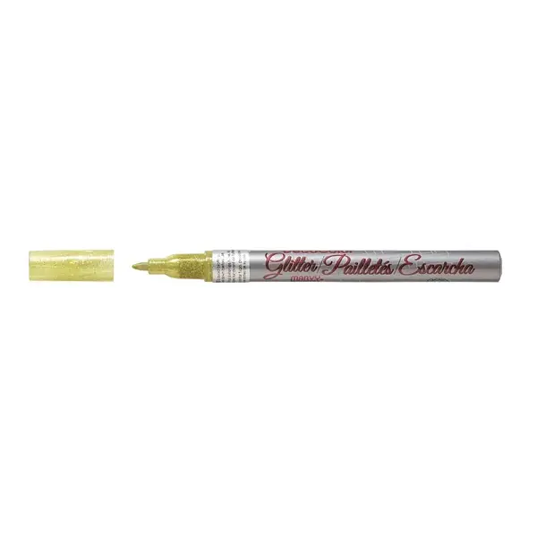 Marker Uchida DecoColor Glitter varf rotund 1.0 mm Marker Uchida DecoColor Glitter varf rotund 1.0 mm galben
