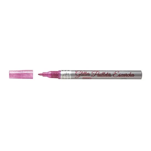 Marker Uchida DecoColor Glitter varf rotund 1.0 mm Marker Uchida DecoColor Glitter varf rotund 1.0 mm magenta